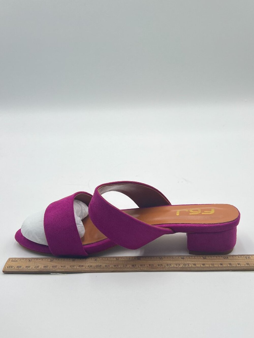 FSJ  Dark Purple Double Strap Gold Slim High Heels Sandals Open Toe Slip On Mule